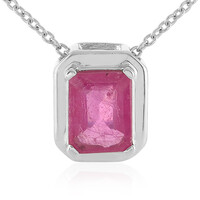 Madagascar Pink Sapphire Silver Necklace