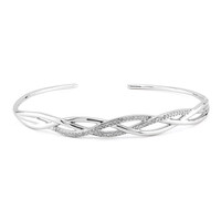 I3 (I) Diamond Silver Bangle