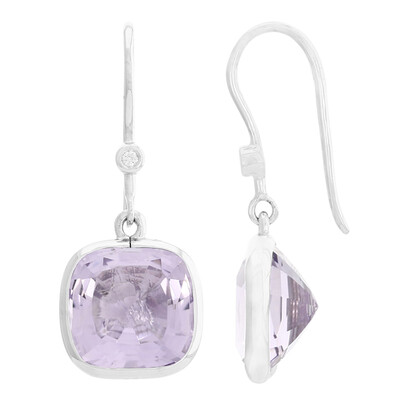 Rose de France Amethyst Silver Earrings
