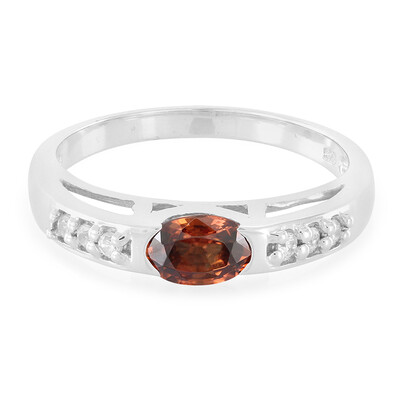 Mashewa Orange Zircon Silver Ring