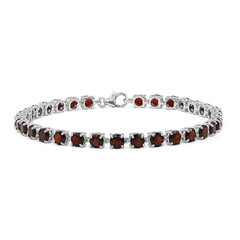 Garnet Silver Bracelet