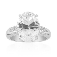 White Topaz Silver Ring