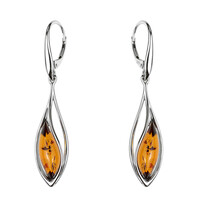 Baltic Amber Silver Earrings
