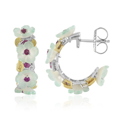 Rhodolite Silver Earrings (Gems en Vogue)