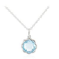 Sky Blue Topaz Silver Necklace