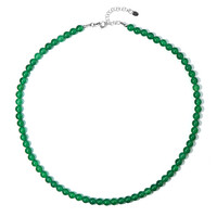 Green Onyx Silver Necklace