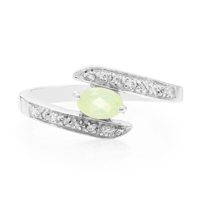 Prehnite Silver Ring