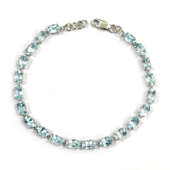 Sky Blue Topaz Silver Bracelet