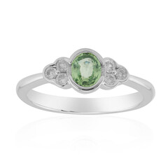 Tulear Green Sapphire Silver Ring (Pallanova)