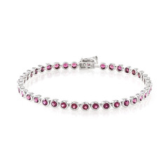 Rhodolite Silver Bracelet