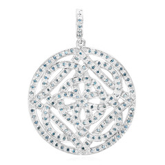 Fancy Diamond Silver Pendant