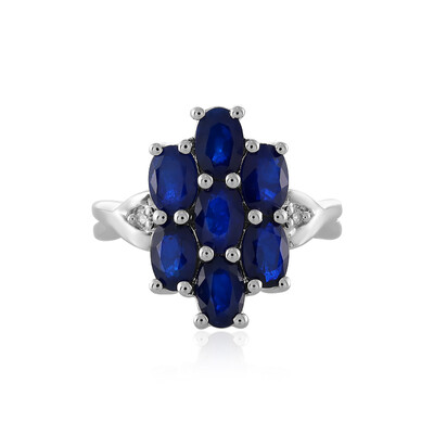 Royal Blue Spinel Silver Ring