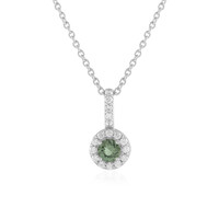 Chrome Apatite Silver Necklace