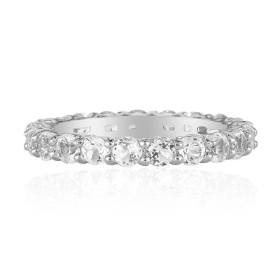 White Topaz Silver Ring