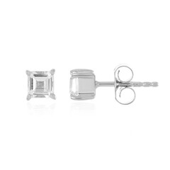 White Topaz Silver Earrings