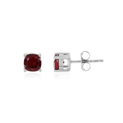 Mozambique Garnet Silver Earrings