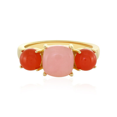 Pink Opal Silver Ring