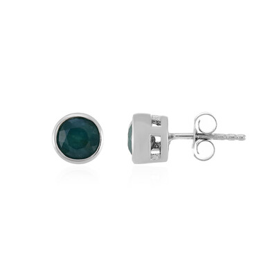 Grandidierite Silver Earrings