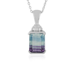 Bi Colour Fluorite Silver Necklace
