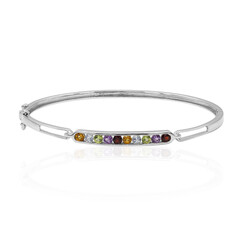 Amethyst Silver Bangle