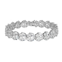 White Topaz Silver Bracelet(Adela Silber)