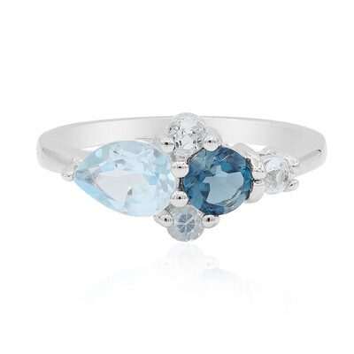 Sky Blue Topaz Silver Ring