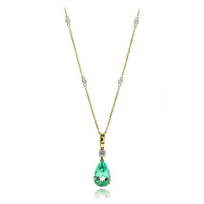 14K Colombian Emerald Gold Necklace (CIRARI)