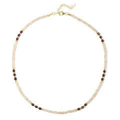 Indian Garnet Silver Necklace