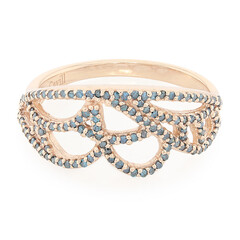 Fancy Diamond Silver Ring