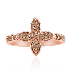 9K SI1 Argyle Rose De France Diamond Gold Ring
