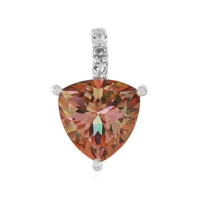 Peach Mystic Topaz Silver Pendant