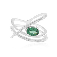 Green apatite Silver Ring