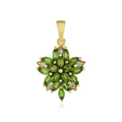 Russian Diopside Silver Pendant