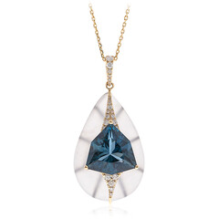 14K London Blue Topaz Gold Necklace (CIRARI)