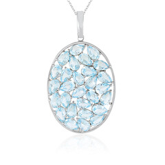 Sky Blue Topaz Silver Necklace