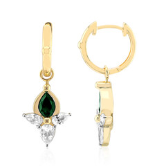 9K Brazilian Green Tourmaline Gold Earrings (Remy Rotenier)