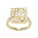 White Topaz Silver Ring (Adela Silber)
