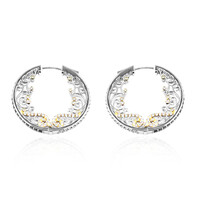 Mozambique Garnet Silver Earrings (Dallas Prince Designs)