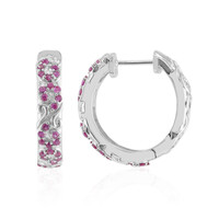 Pink Sapphire Silver Earrings (Remy Rotenier)