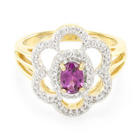 Magenta Garnet Silver Ring