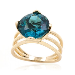 14K Caribbean Blue Apatite Gold Ring (de Melo)