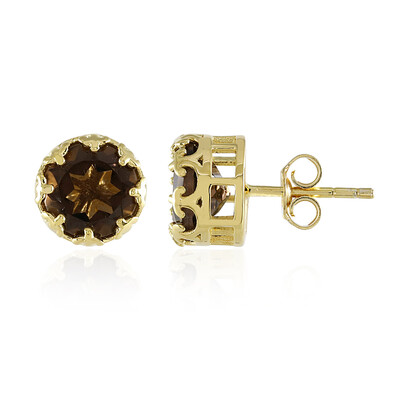 Smoky Quartz Silver Earrings