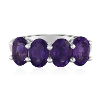 Zambian Amethyst Silver Ring
