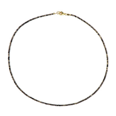 Chocolate Sapphire Silver Necklace