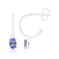 Unheated Tanzanite Silver Earrings