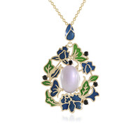 Rose Quartz Silver Necklace (Adela Silber)