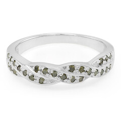 Fancy Diamond Silver Ring