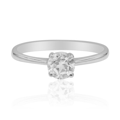 White Topaz Silver Ring