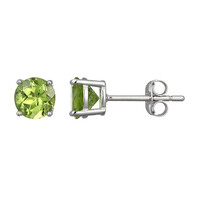 Peridot Silver Earrings