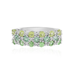 Tanzanian Tsavorite Silver Ring